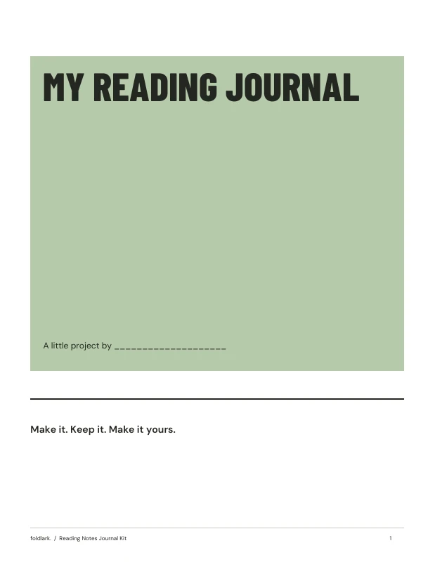 Reading Notes Journal Kit
