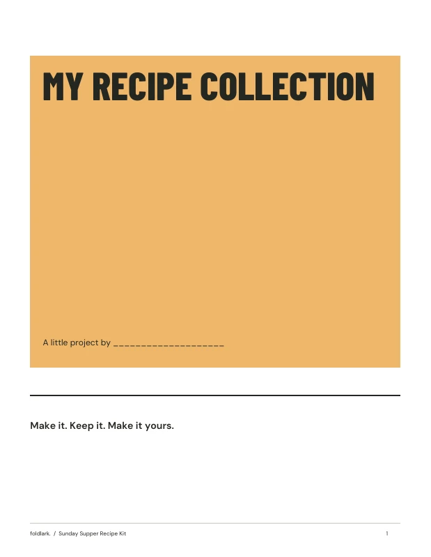 Sunday Supper Recipe Kit