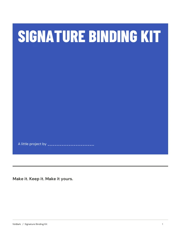 Signature Binding Kit
