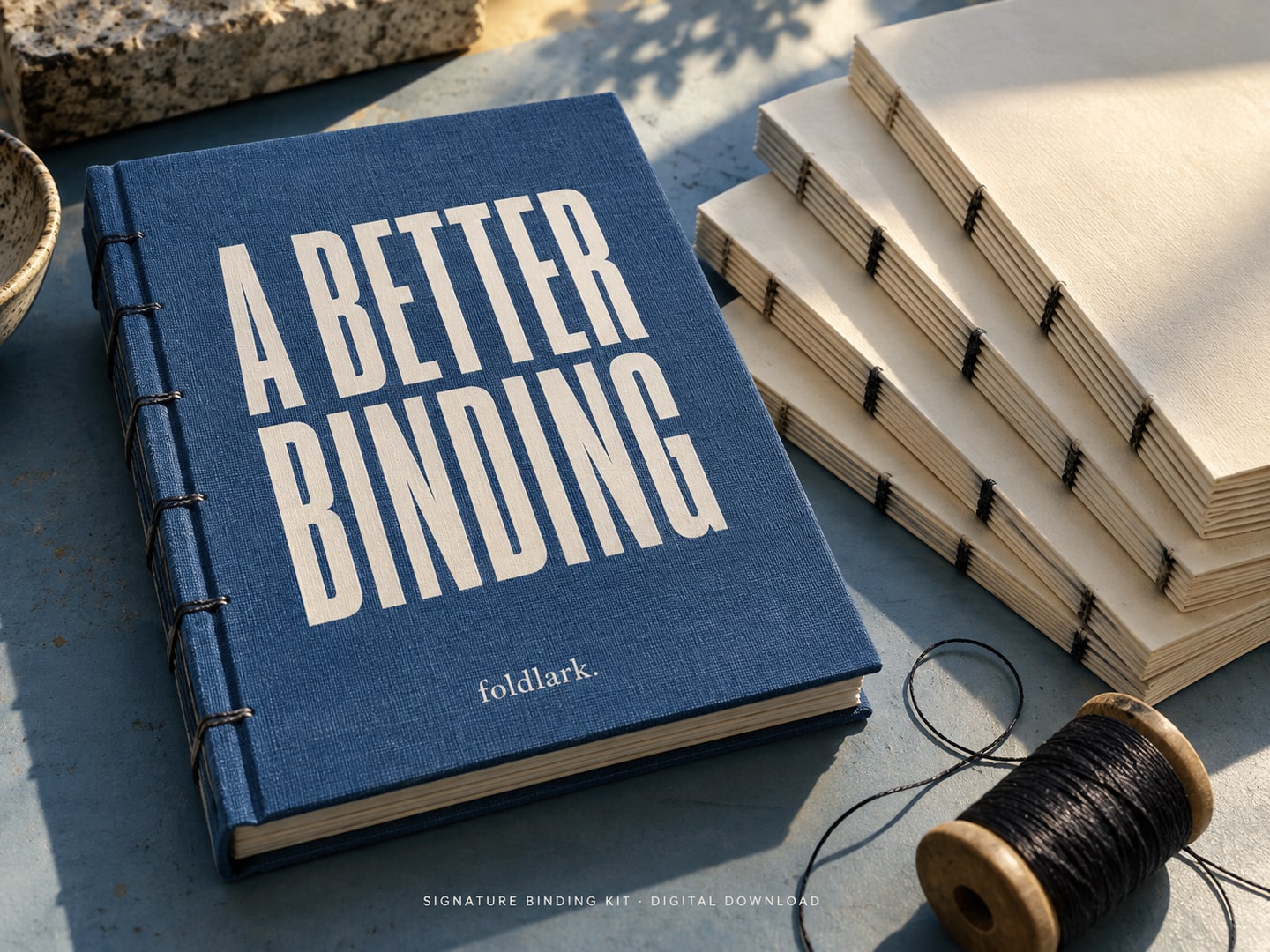 Illustrative making scene for Signature Binding Kit